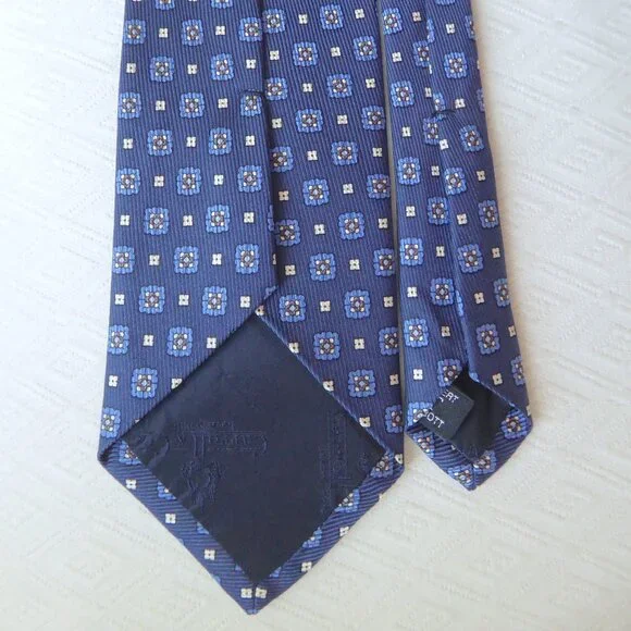 Robert Talbott best of class silk tie blue geometric classic